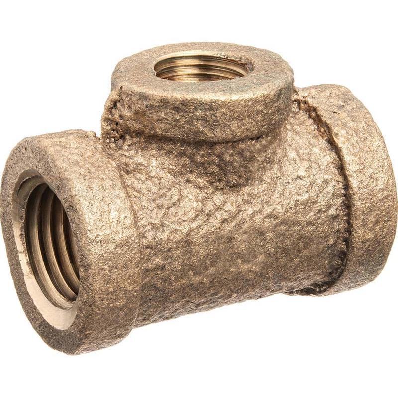 Brass Pipe Fitting: 2 x 2 x 1-1/4