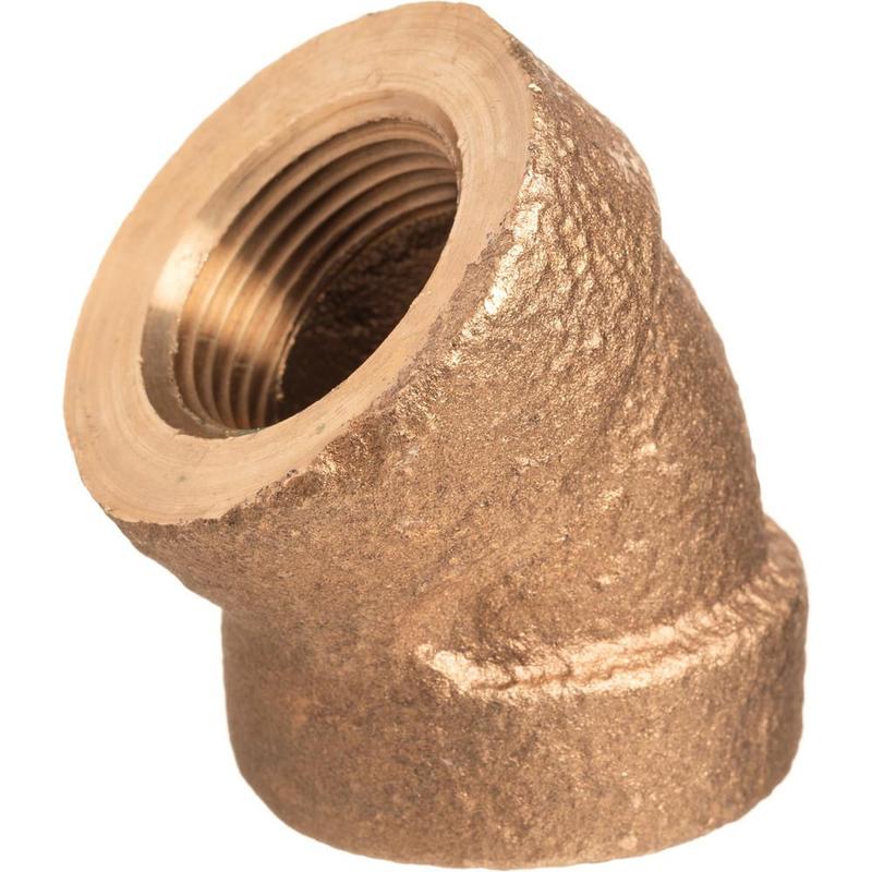 Brass & Chrome Pipe Fittings, Fitting Type: 45 Degree Elbow , Material Grade: CA360 , Connection Type: Threaded , Fitting Shape: 450 Elbow  MPN:ZUSA-PF-15512