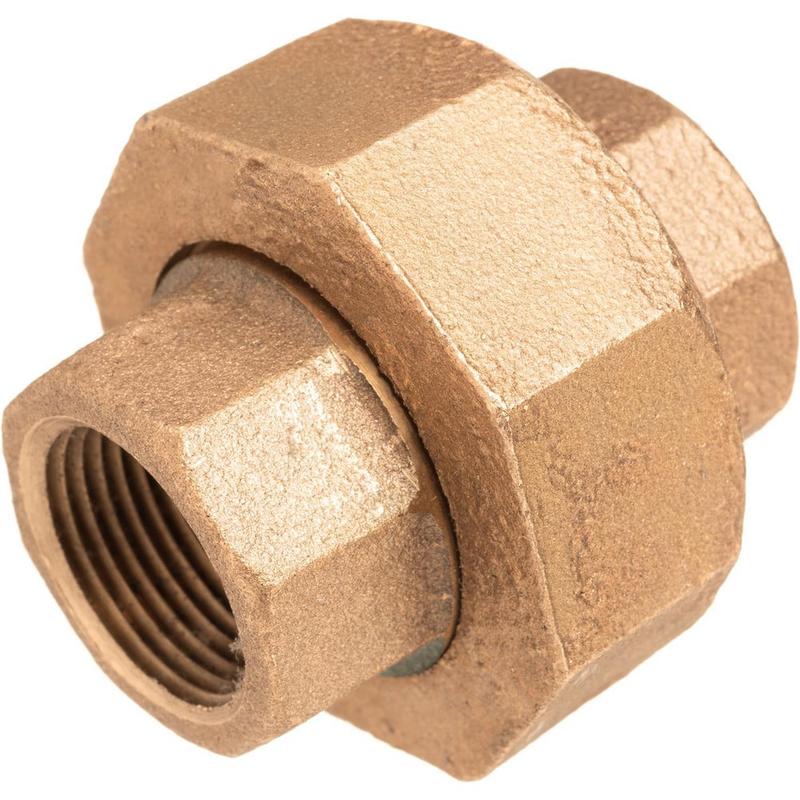 Brass & Chrome Pipe Fittings, Fitting Type: Union , Material Grade: CA360 , Connection Type: Threaded , Fitting Shape: Straight , Thread Standard: NPT  MPN:ZUSA-PF-15547