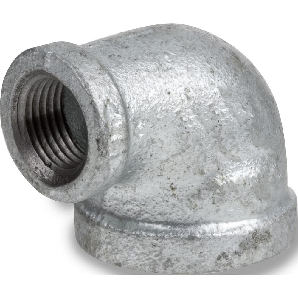 Galvanized Pipe Fittings, Fitting Type: Reducing Elbow , Fitting Size: 3/4 x 1/2 , Material: Malleable Iron , Fitting Shape: 900 Elbow , Thread Standard: NPT  MPN:ZUSA-PF-16546