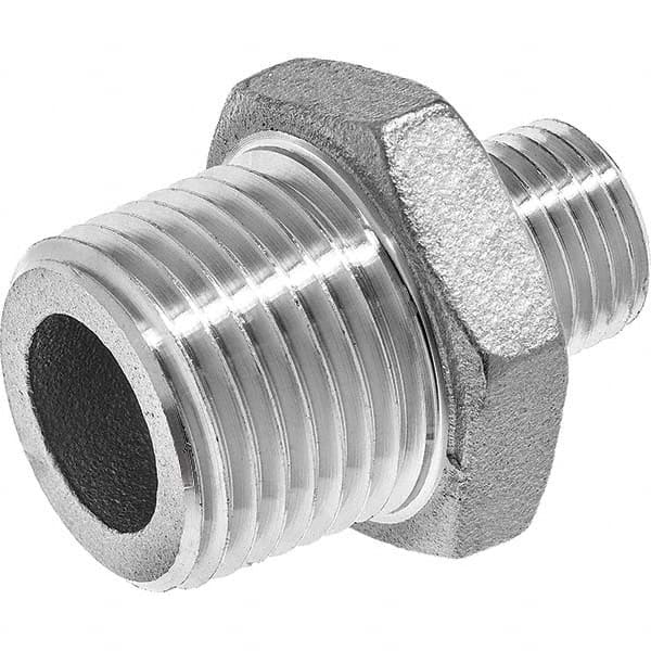 Pipe Reducing Hex Nipple: 1-1/2 x 1