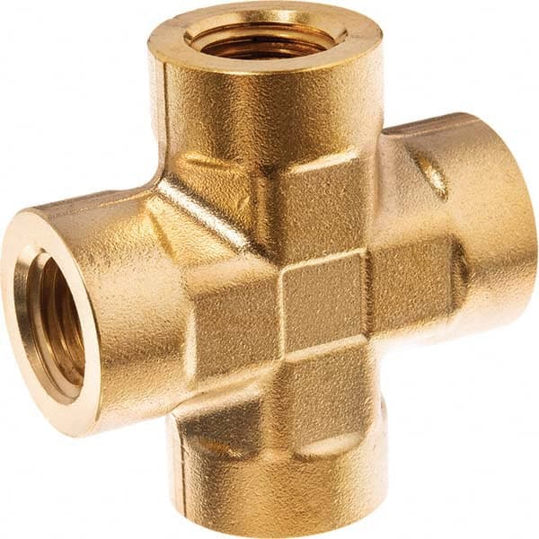 Brass Pipe Female Cross: 1/4