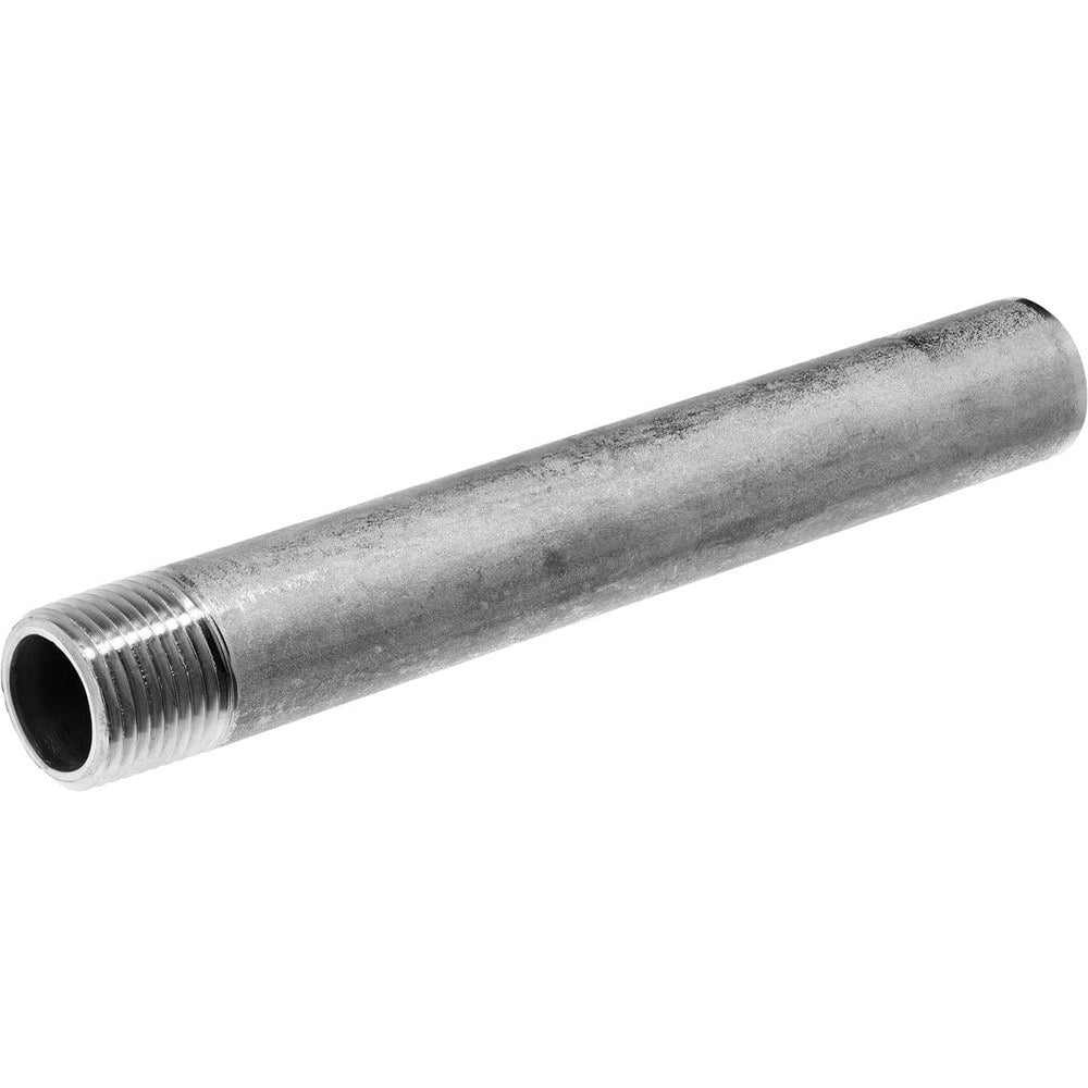 Stainless Steel Pipe Nipples & Pipe, Thread Style: Threaded on One End , Construction: Welded , Length (Inch): 6in , Pipe Size: 1/4 , Material Grade: 304  MPN:ZUSA-PF-15287