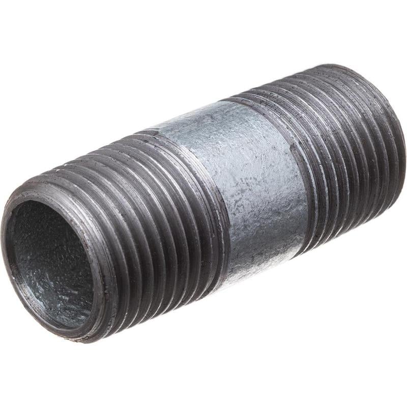 Galvanized Pipe Nipples & Pipe, Pipe Size: 0.5000 in, Thread Style: Threaded on Both Ends, Schedule: 40, Material: Steel, Length (Inch): 4.00 MPN:ZUSA-PF-15780