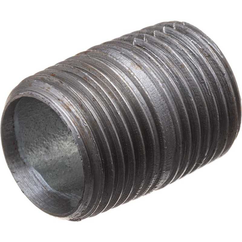 Galvanized Pipe Nipples & Pipe, Thread Style: Fully Threaded , Material: Steel , Length (Inch): 1-3/16in , Schedule: 40 , Construction: Welded  MPN:ZUSA-PF-15802