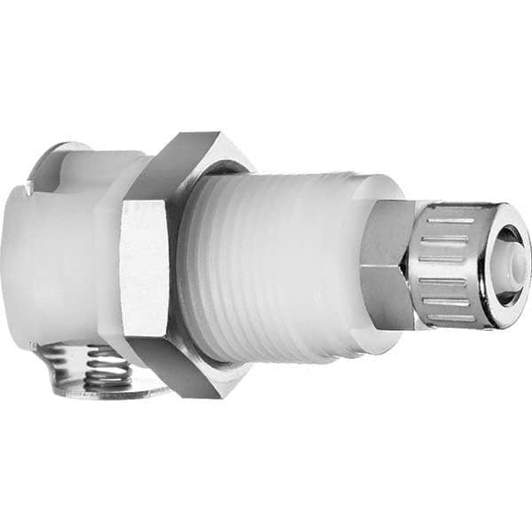 Plastic Quick-Disconnect Tube Couplings, Type: Panel Mount Compression-Female Socket, Panel Mount Compression-Female Socket , Nominal Flow Size: 1/4 (Inch) MPN:ZUSA-TF-QD-A-12