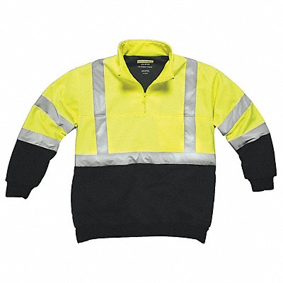 Hi-Viz Sweatshirt Ylw/Blk Polymide 2XL MPN:UPA542-XXL-BLKYLW