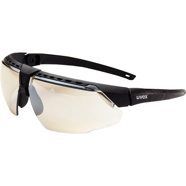 Safety Glass: Scratch-Resistant, Polycarbonate, SCT-Reflect 50 Lenses, Full-Framed, UV Protection MPN:S2854