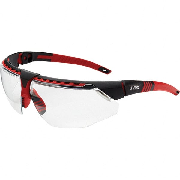 Safety Glass: Scratch-Resistant, Polycarbonate, Clear Lenses, Full-Framed, UV Protection MPN:S2860