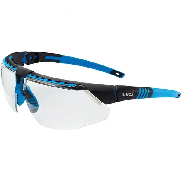 Safety Glass: Scratch-Resistant, Polycarbonate, Clear Lenses, Full-Framed, UV Protection MPN:S2870