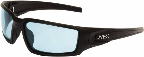 Safety Glass: Anti-Fog, Polycarbonate, Blue Lenses, Full-Framed, UV Protection MPN:S2951HS