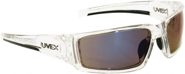 Safety Glass: Scratch-Resistant, Blue Mirror Lenses, Full-Framed MPN:S2975