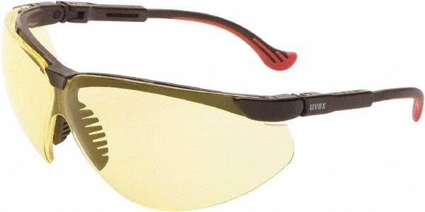 Safety Glass: Anti-Fog & Scratch-Resistant, Polycarbonate, Amber Lenses, Full-Framed, UV Protection MPN:S3309HS