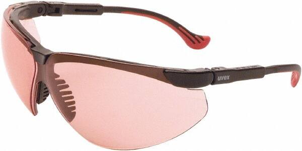 Safety Glass: Anti-Fog & Scratch-Resistant, Polycarbonate, Vermilion Lenses, Full-Framed, UV Protection MPN:S3311HS