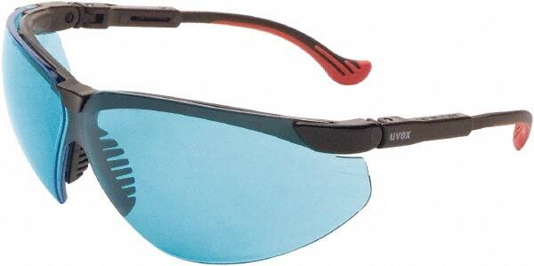 Safety Glass: Anti-Fog & Scratch-Resistant, Polycarbonate, Blue Lenses, Full-Framed, UV Protection MPN:S3312HS