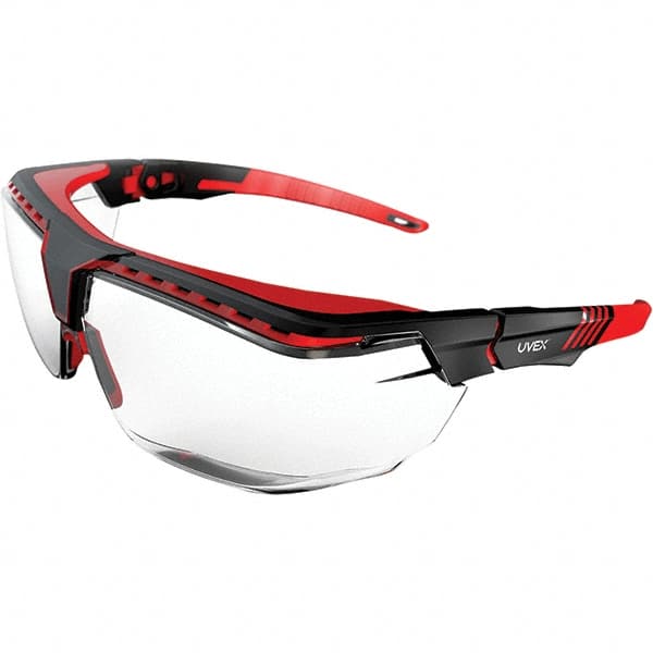 Safety Glass: Scratch-Resistant, Polycarbonate, Clear Lenses, Full-Framed, UV Protection MPN:S3851