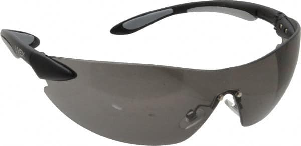 Safety Glass: Scratch-Resistant, Polycarbonate, Gray Lenses, Frameless, UV Protection MPN:S4401