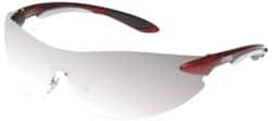 Safety Glass: Scratch-Resistant, Polycarbonate, Silver Mirror Lenses, Frameless, UV Protection MPN:S4413