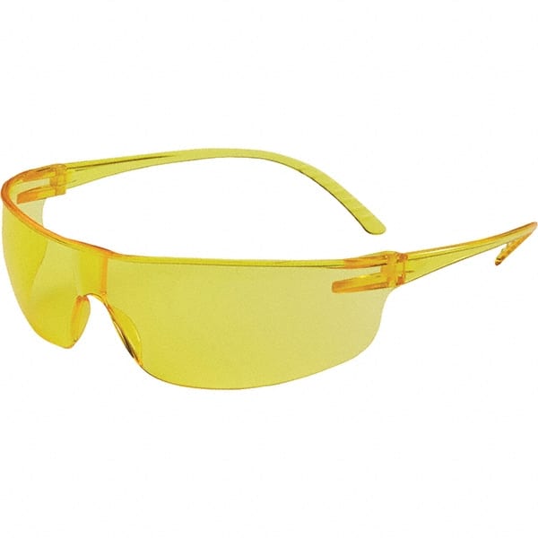 Safety Glass: Anti-Fog, Polycarbonate, Amber Lenses, Frameless, UV Protection MPN:SVP204