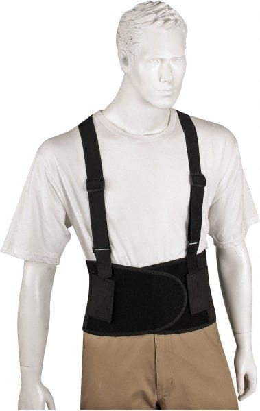 Series VEE7 Back Support: Belt with Adjustable Shoulder Straps, Large, 42 to 56