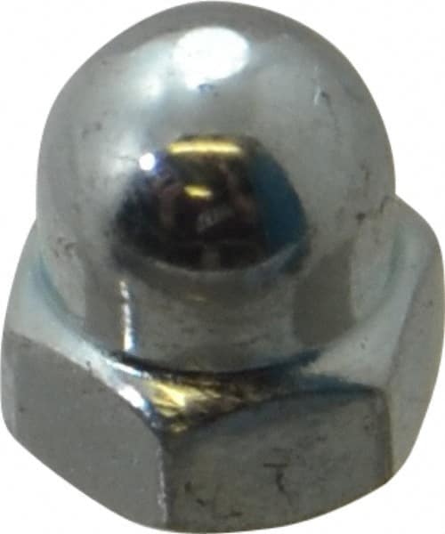 M4x0.7 7mm Width Across Flats, Zinc Plated, Steel Acorn Nut MPN:417008PS