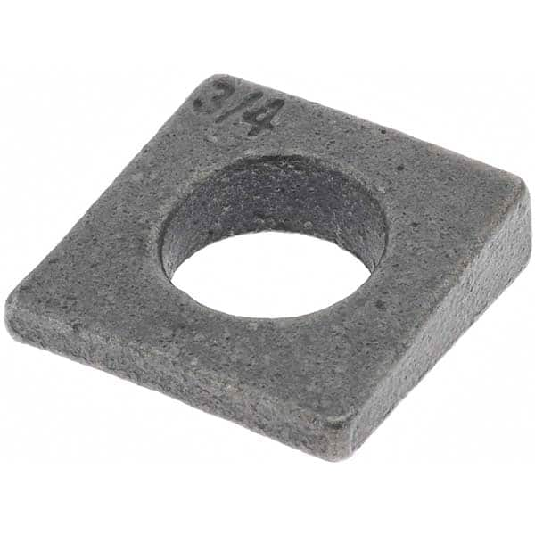 Beveled Square Washers, Material: Iron , Minimum Thickness (Inch): 7/32 , Bolt Size (Inch): 3/4  MPN:MP32795