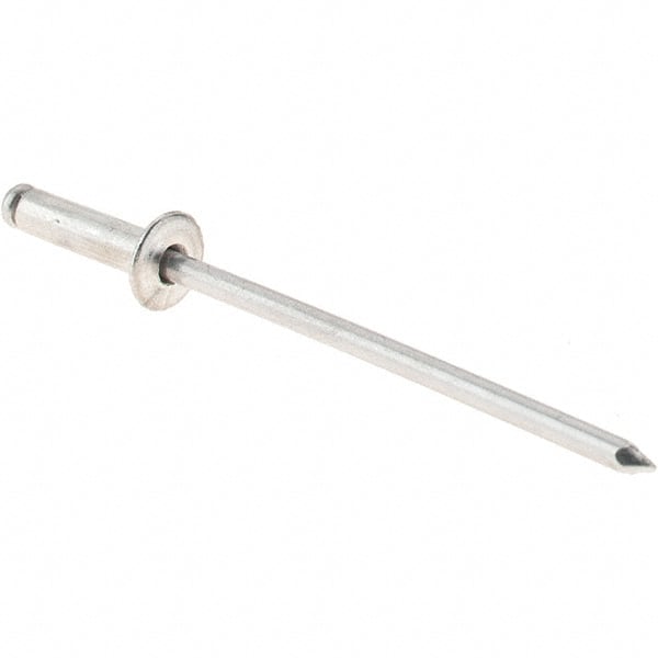 Open End Blind Rivet: Size 34, Dome Head, Aluminum Body, Aluminum Mandrel MPN:34105