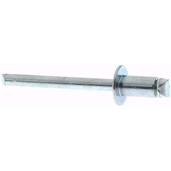 Open End Blind Rivet: Size 62, Dome Head, Steel Body, Steel Mandrel MPN:34189