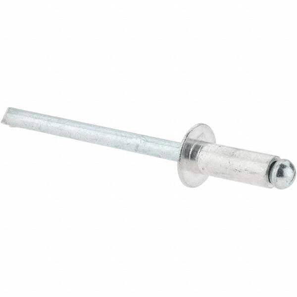 Open End Blind Rivet: Size 54, Dome Head, Aluminum Body, Steel Mandrel MPN:C11329