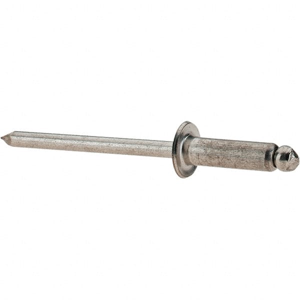 Open End Blind Rivet: Size 56, Dome Head, Stainless Steel Body, Stainless Steel Mandrel MPN:KP7906