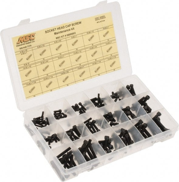 190 Piece Steel Socket Head Cap Screws MPN:NFC-KIT239