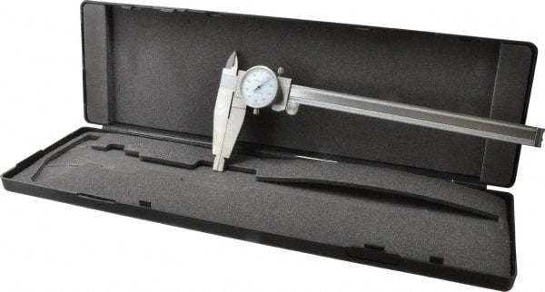 Dial Caliper: 8'' Range, 0.001'' Graduation, 0.1'' per Revolution MPN:102-0708