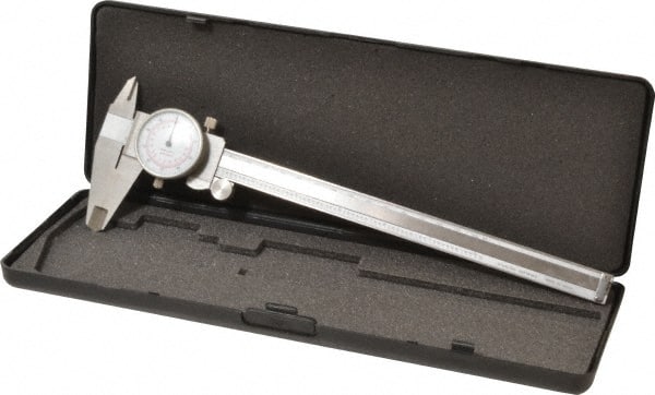 Dial Caliper: 8'' Range, 0.001'' Graduation, 0.1'' per Revolution MPN:MS501510