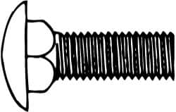 Carriage Bolt: M5 x 0.80, 20 mm Length Under Head, Square Neck MPN:CA6X05020-050BX