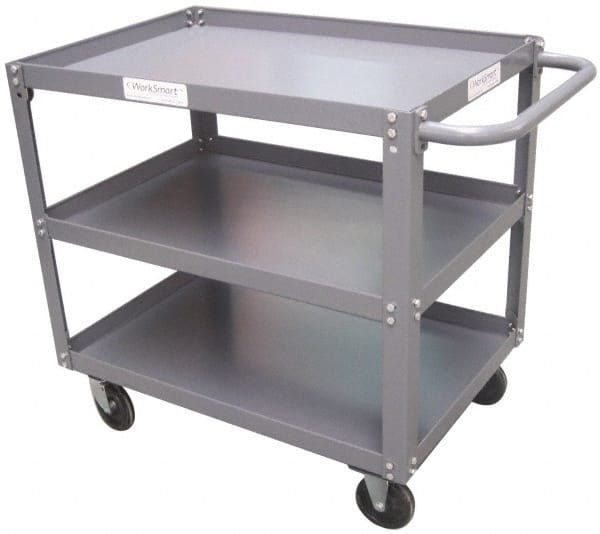 Service Utility Cart: Steel, Gray MPN:WS-MH-SCAR-012