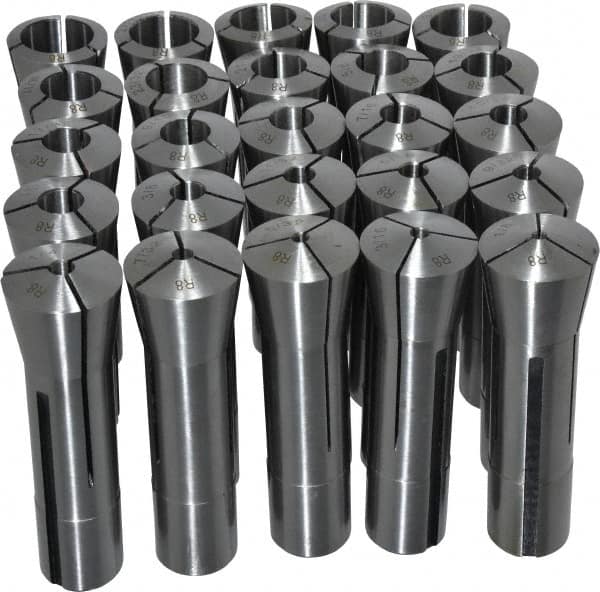 Collet Set: 25 Pc, 1/8 to 7/8