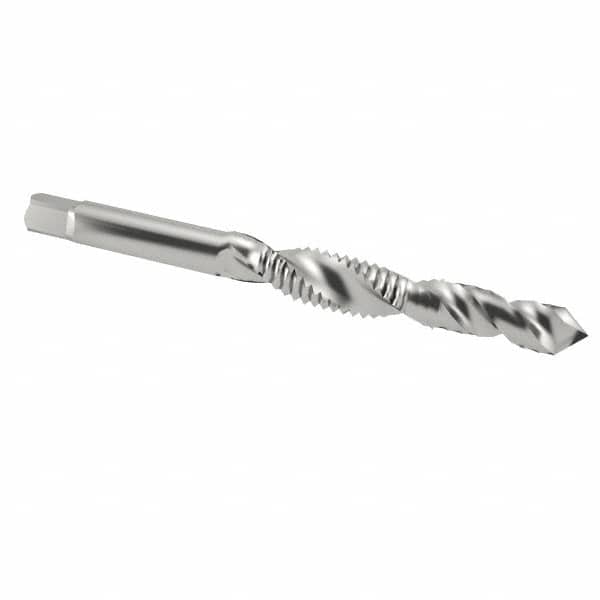 Combination Drill Tap: #10-24, H3, 2 Flutes, High Speed Steel MPN:00574202
