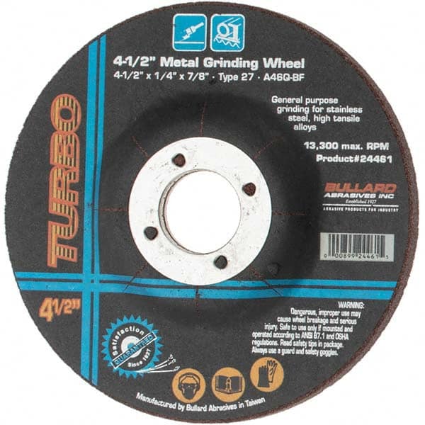 Depressed Grinding Wheel:  Type 27,  4-1/2