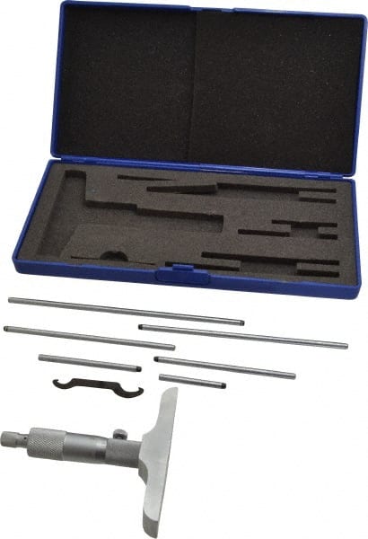 Mechanical Depth Micrometer: 6'' Range, 6 Rod MPN:602-3020