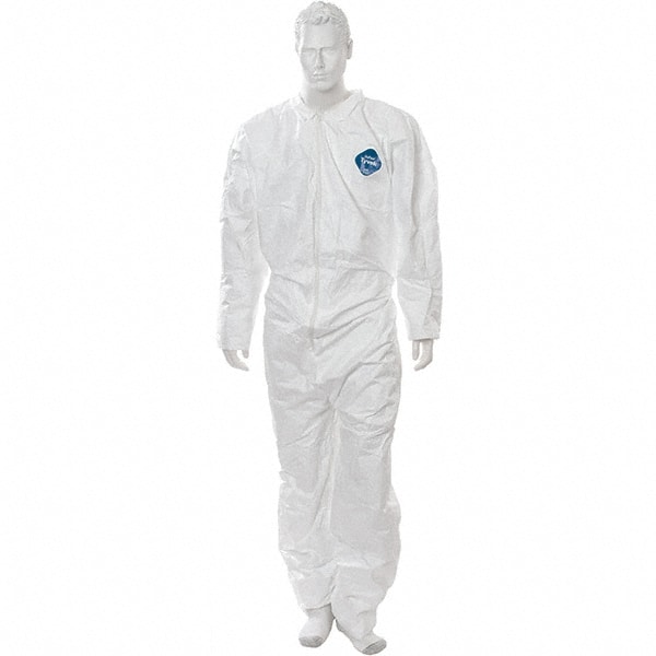 Disposable Coveralls: Size Medium, Film Laminate, Zipper Closure MPN:CEL-5802M