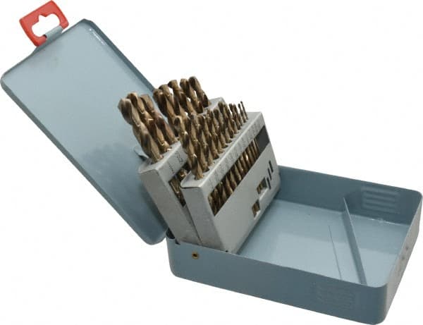 Drill Bit Set: Jobber Length Drill Bits, 21 Pc, 135 ° MPN:01196211