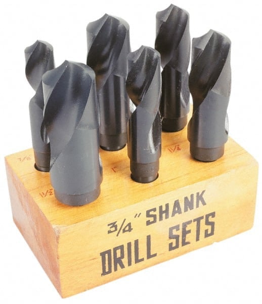 Drill Bit Set: Reduced Shank Drill Bits, 6 Pc, 118 ° MPN:01347004