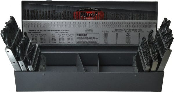 Drill Bit Set: Screw Machine Length Drill Bits, 115 Pc, 0.04