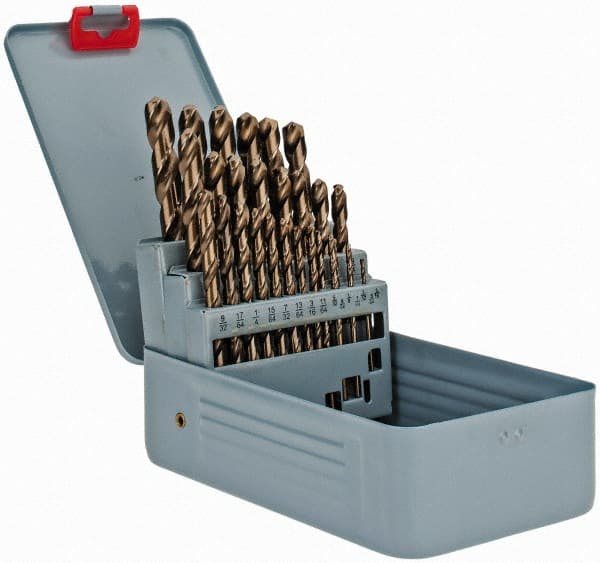 Drill Bit Set: Jobber Length Drill Bits, 29 Pc, 135 ° MPN:63323570