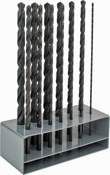 Drill Bit Set: Aircraft Extension Length Drill Bits, 13 Pc, 118 ° MPN:63323687