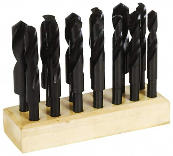 Drill Bit Set: Reduced Shank Drill Bits, 13 Pc, 1