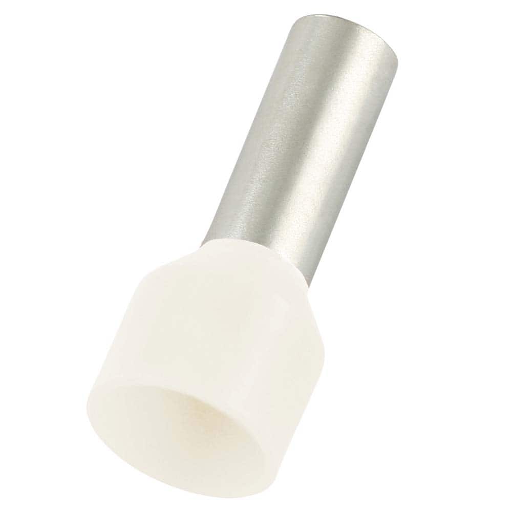 Electrical Wire Ferrules, Insulation Type: Partially Insulated , Connection Type: Crimp , Compatible Wire Size (AWG): 8 , Compatible Wire Size (sq mm): 10 (mm) MPN:E10-12-IVORY