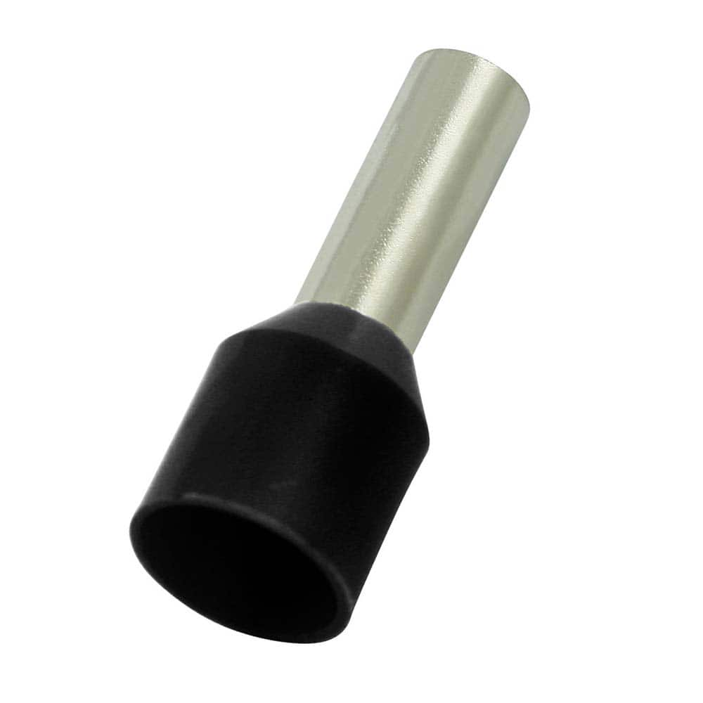 Electrical Wire Ferrules, Insulation Type: Partially Insulated , Connection Type: Crimp , Compatible Wire Size (AWG): 10 , Compatible Wire Size (sq mm): 6 (mm) MPN:E6012-BLACK