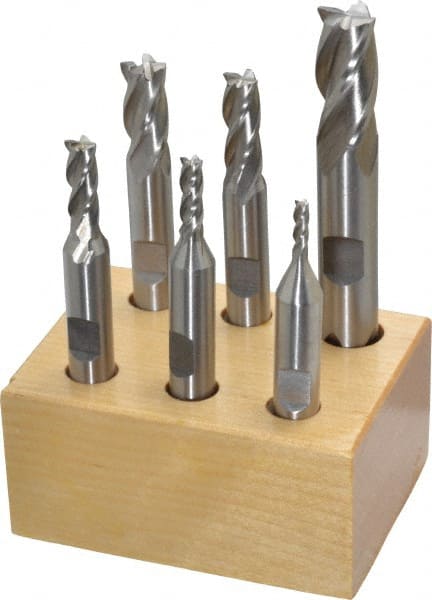 End Mill Set: 4 Flute, Square End MPN:320-2246