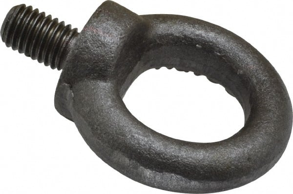 Fixed Lifting Eye Bolt: With Shoulder, M12 x 1.75 Thread, Grade 1015 Steel MPN:58012